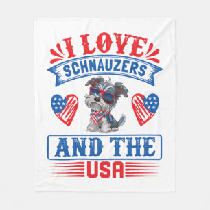 I love Schnauzers and the USA Fleece Blanket