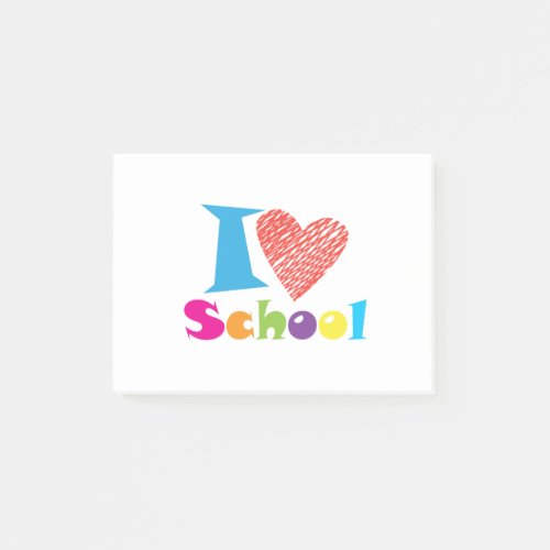 I Love School Back To School Cartoon Cute Heart Post_it Notes
