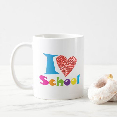 I Love School Back to School Graduation Cartoon Coffee Mug