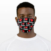 I Love Science Adult Cloth Face Mask (Worn)