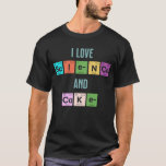 I Love Science and Cake T-Shirt<br><div class="desc">Express your passion for both science and the sweeter side of life with our 'I Love Science and Cake' design. This fun and whimsical design combines two great loves – the pursuit of knowledge and the joy of indulging in delicious desserts. Whether you're a scientist with a sweet tooth or...</div>