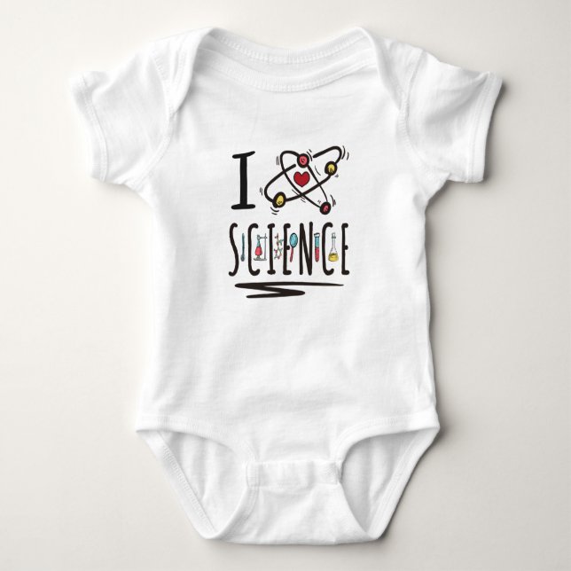 I love Science Baby Bodysuit (Front)