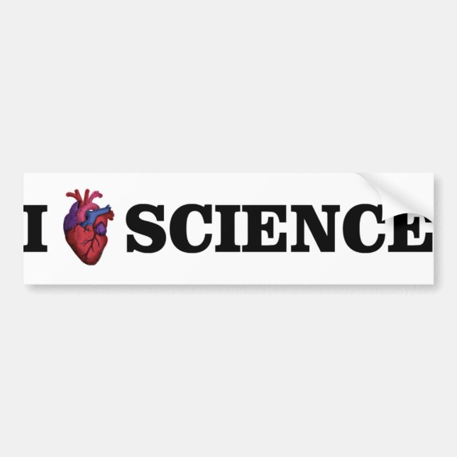 I Love Science bumper sticker (Front)