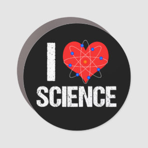 I Love Science Car Magnet