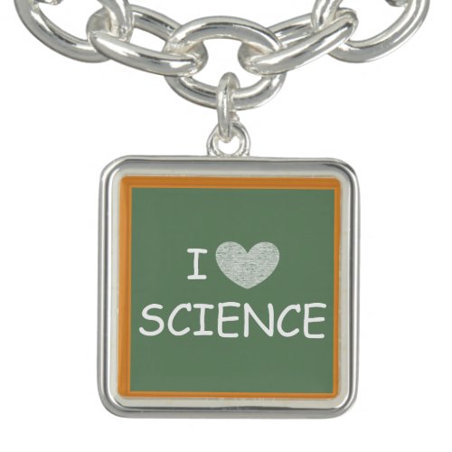 I Love Science Charm Bracelet