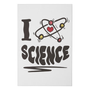 I love Science Faux Canvas Print