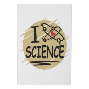 I love Science Faux Canvas Print