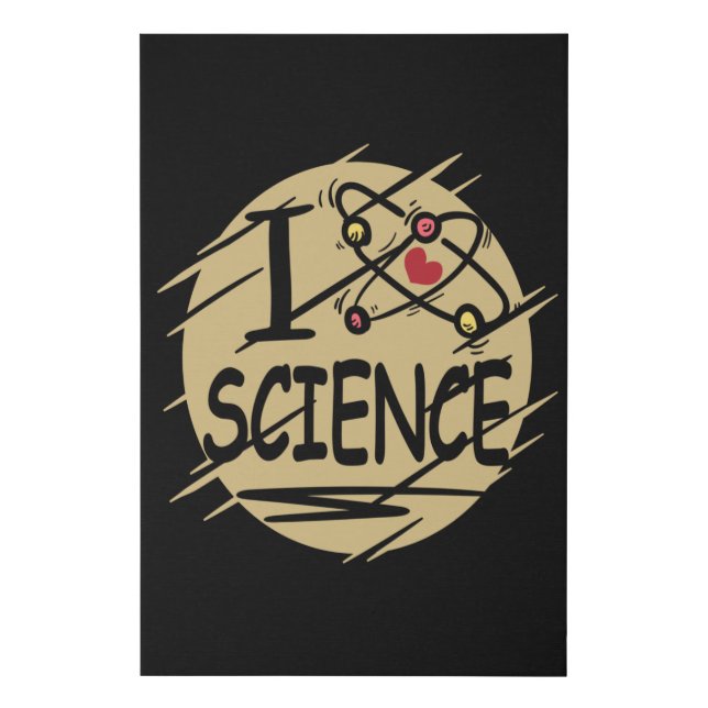 I love Science Faux Canvas Print (Front)
