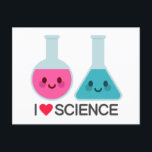 I LOVE SCIENCE HOLIDAY POSTCARD<br><div class="desc">This product features a cute illustration of a smiling flask and the phrase "I LOVE SCIENCE." It is the perfect gift for anyone who loves science.</div>