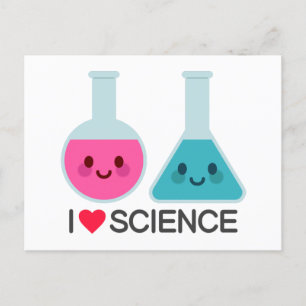 I LOVE SCIENCE HOLIDAY POSTCARD