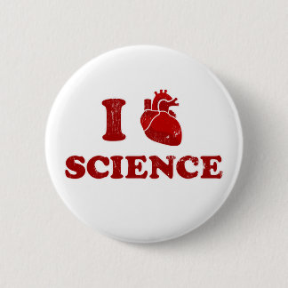 i love science / i heart science / anatomy pinback button