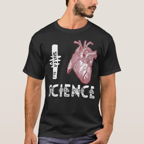 I Love Science  I Heart Science  Pun  T_Shirt