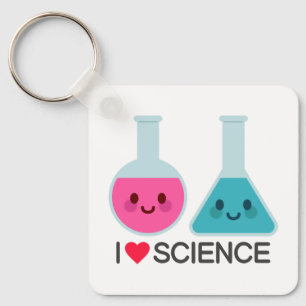 I LOVE SCIENCE KEYCHAIN