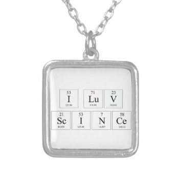 I Love Science Necklace by Nutetun at Zazzle