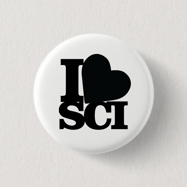 I Love Science pin (Front)