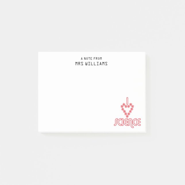 I love science post-it notes (Front)