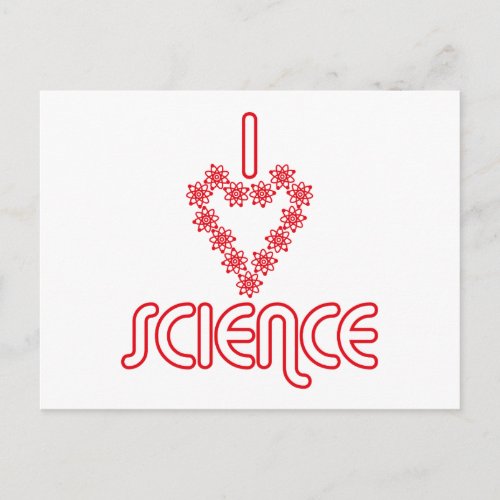I love science postcard