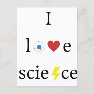 I love science  postcard