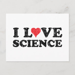 I Love Science Postcard