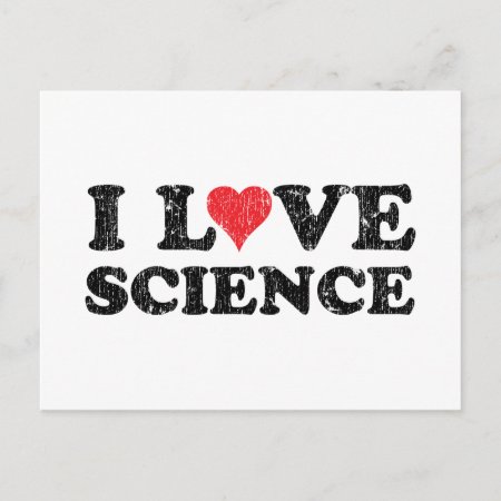 I Love Science Postcard