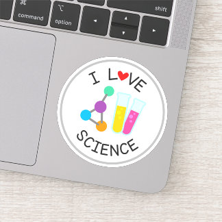 I Love Science School Die Cut Sticker Decal