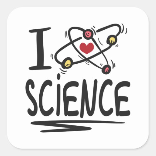 I love Science Square Sticker
