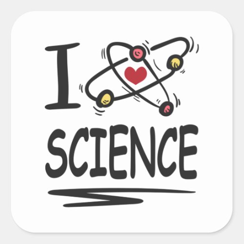 I love Science Square Sticker