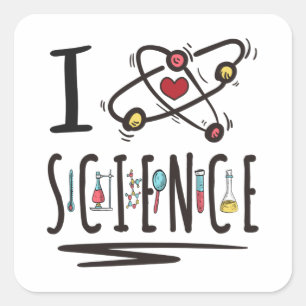 I love Science Square Sticker