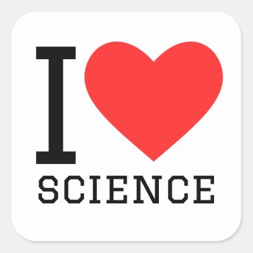 I love science square sticker