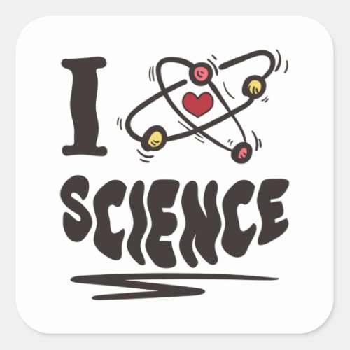I love Science Square Sticker