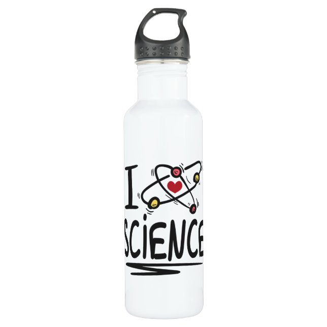I love Science Stainless Steel Water Bottle (Front)