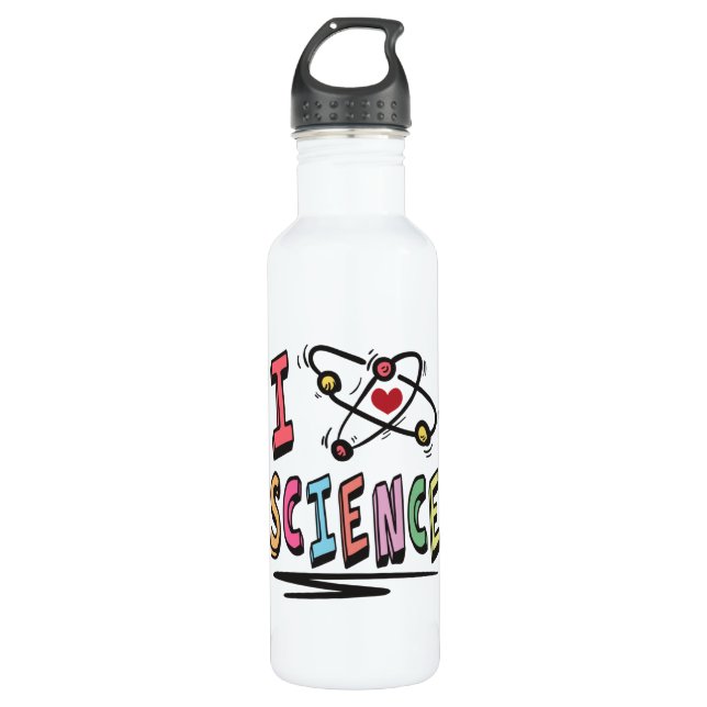 I love Science Stainless Steel Water Bottle (Front)