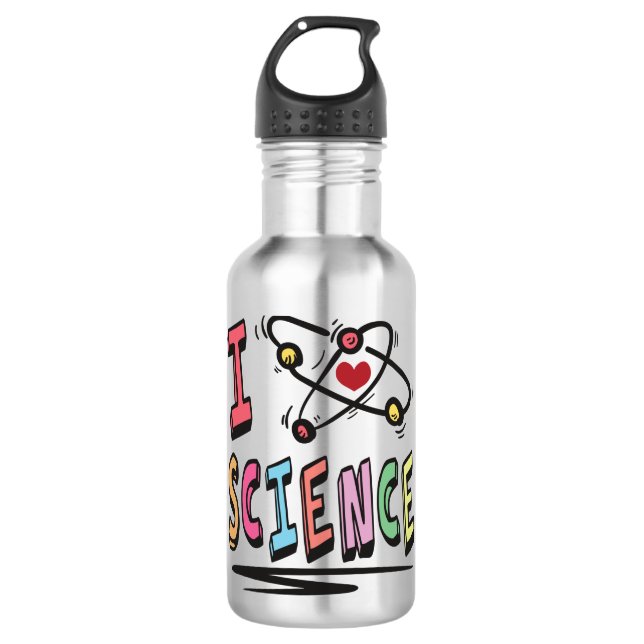 I love Science Stainless Steel Water Bottle (Front)