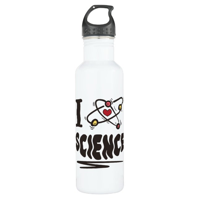 I love Science Stainless Steel Water Bottle (Front)