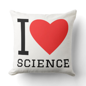 I love science throw pillow