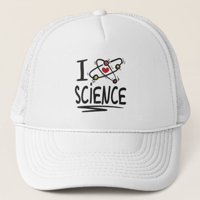 I love Science Trucker Hat (Front)