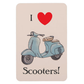 I Love Scooters! Flexi Magnet