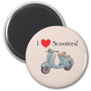 I Love Scooters! Magnet