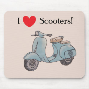 I Love Scooters! Mousepad