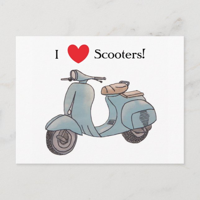 I love Scooters! Postcard (Front)