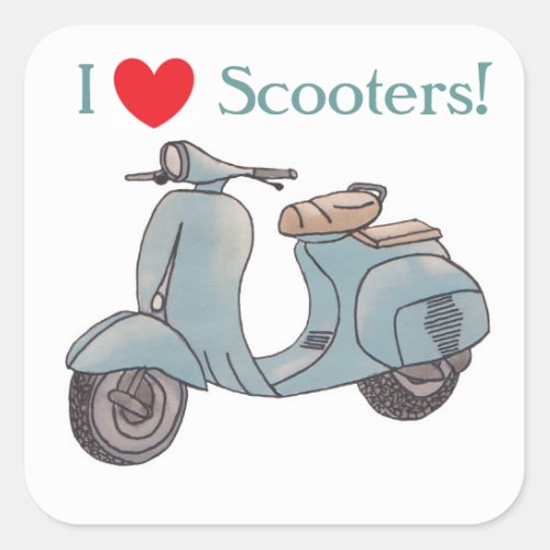I love Scooters Sticker