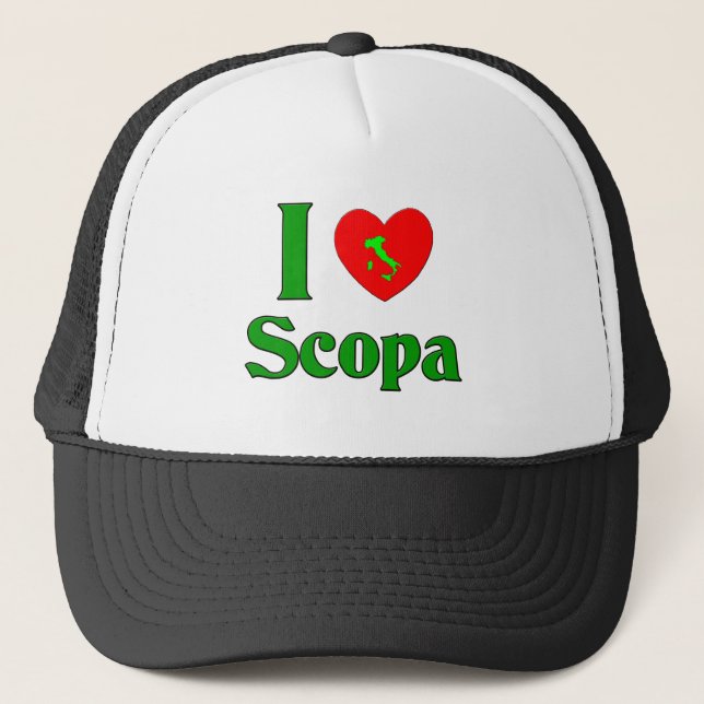 I Love Scopa Trucker Hat (Front)