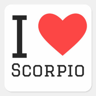 I love Scorpio Square Sticker