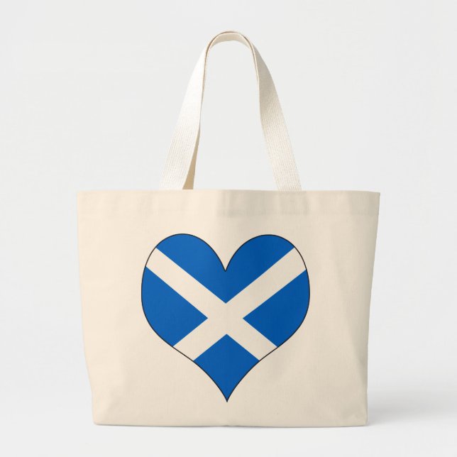 I Love Scotland Large Tote Bag (Front)