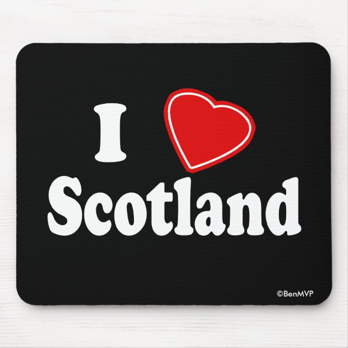I Love Scotland Mouse Pad