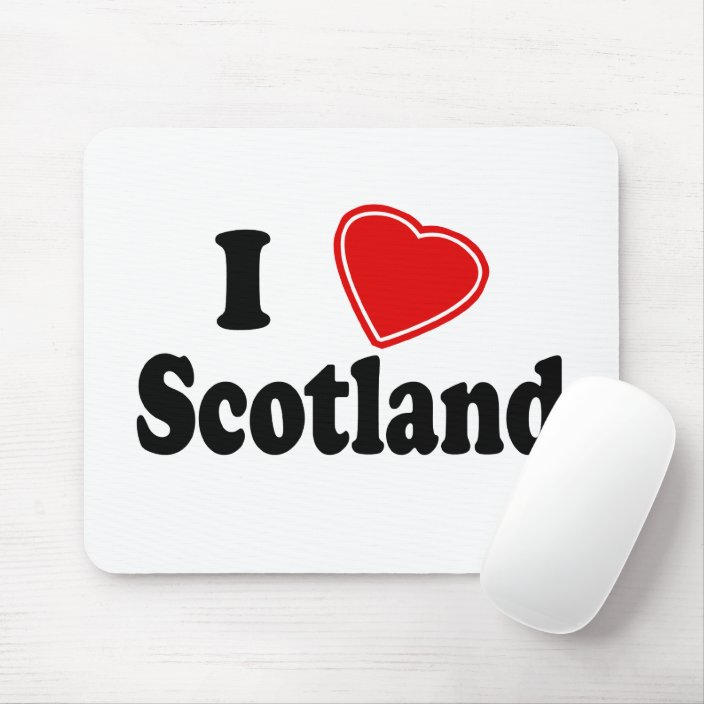 I Love Scotland Mouse Pad