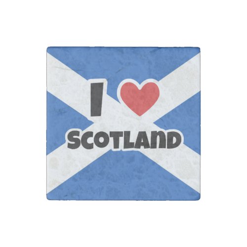 I love Scotland Stone Magnet