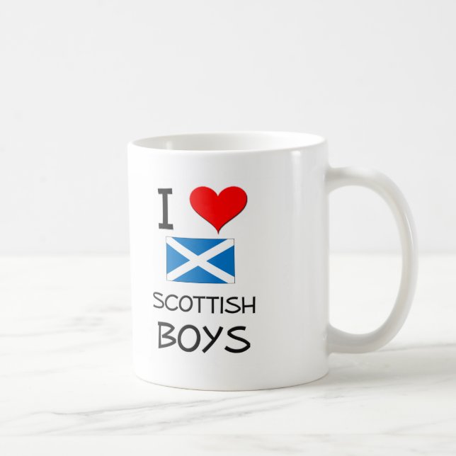 I Love Scottish Boys Coffee Mug (Right)