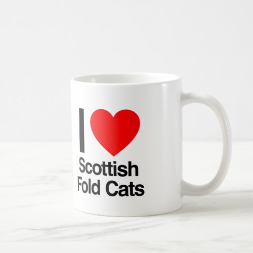 i love scottish fold cats coffee mug