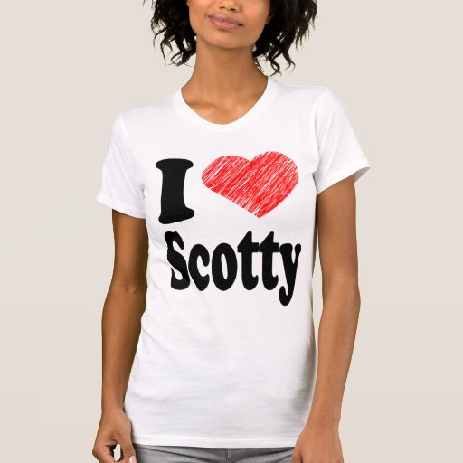 I Love Scotty Heart Art (Tee) T-Shirt | Zazzle